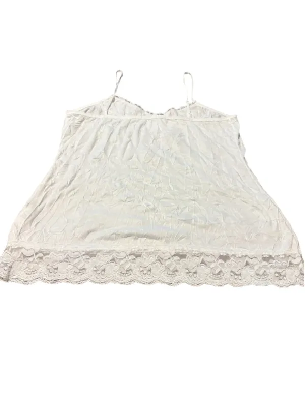 Maurices White Crinkled Lace Trim Camisole Size XL (20” PTP) - Image 5