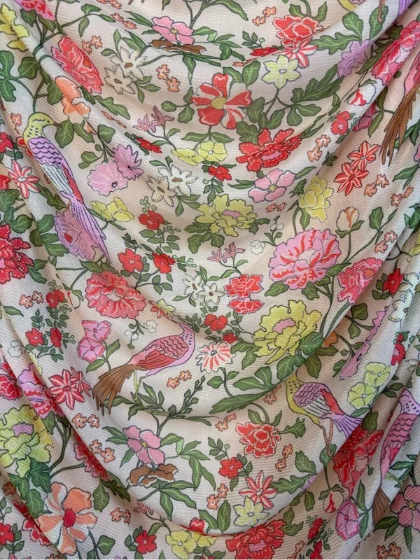 NWT Cupshe Wildflower Season Floral Strapless Ruched Maxi Dress Medium - Image 5