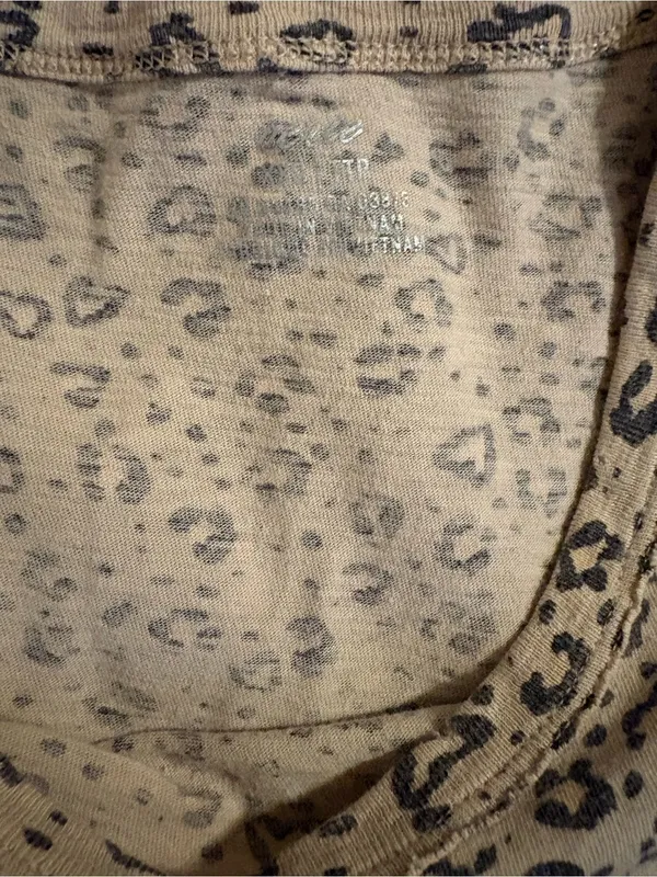 Aerie Beige Leopard Knot-Front Tee Dress - Image 2