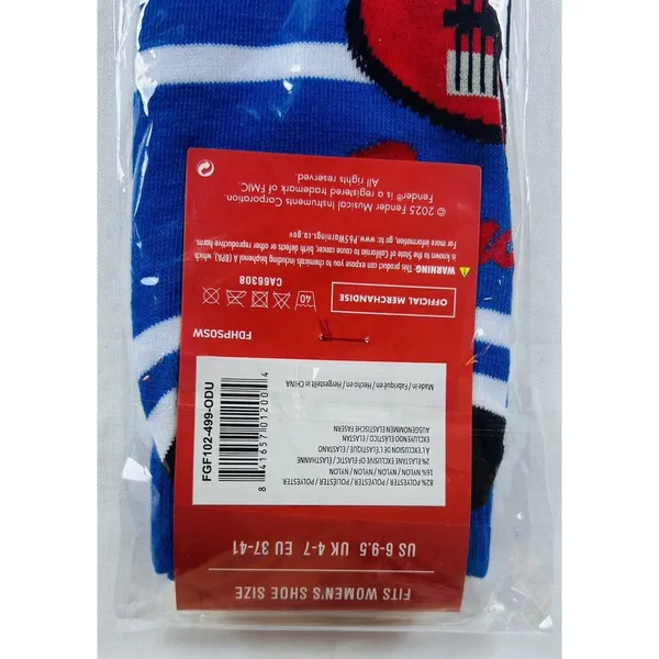 Rock Guitar Crew Socks Women's One Size Pink Floyd Fender Iron Maiden Lot/4 New - Image 11