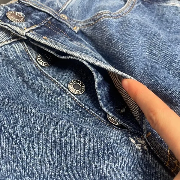 Everlane The Curvy 90s Cheeky Straight Jean Organic‎ Cotton Blue 26 Regular - Image 2