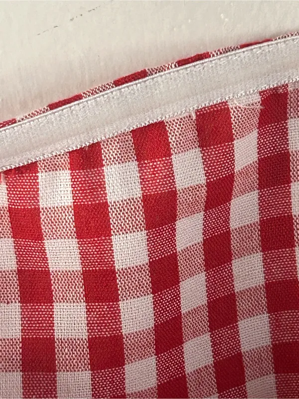 Strapless Red Gingham Tunic Top - Image 8