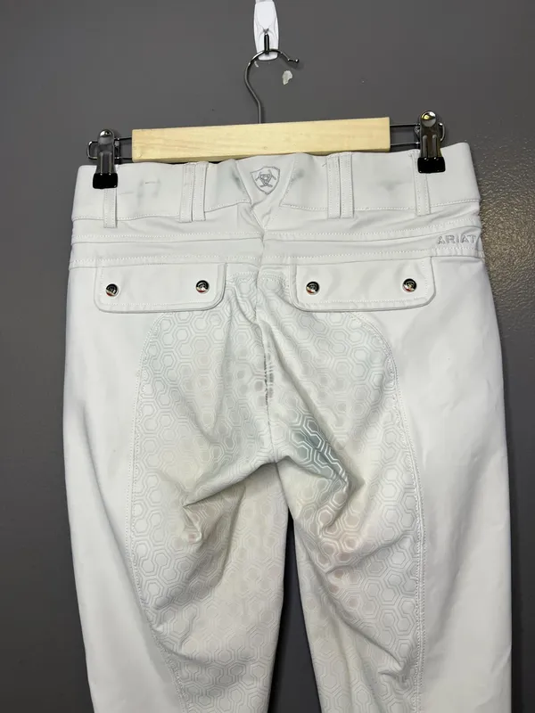 Ariat Pro Series Pants Womens 22R White Riding Breeches Ankle Grip Stretch - Image 6