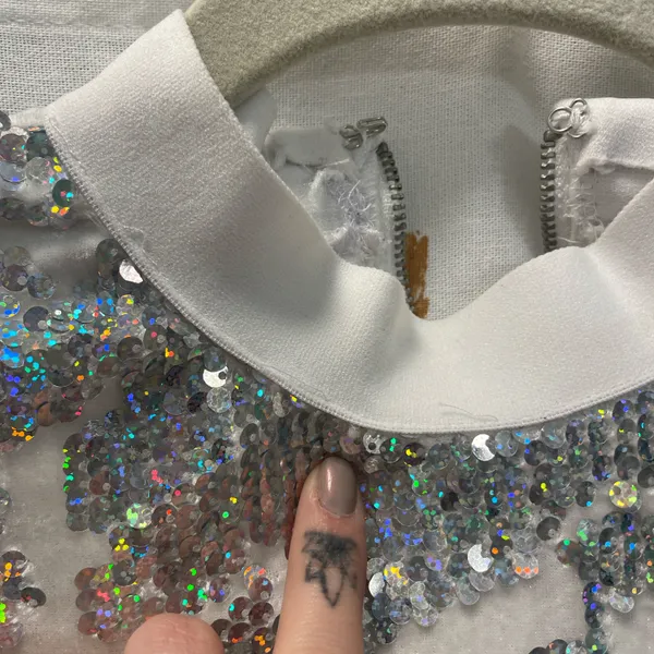 iHeartRaves Silver Sequin Long Sleeve - Image 7