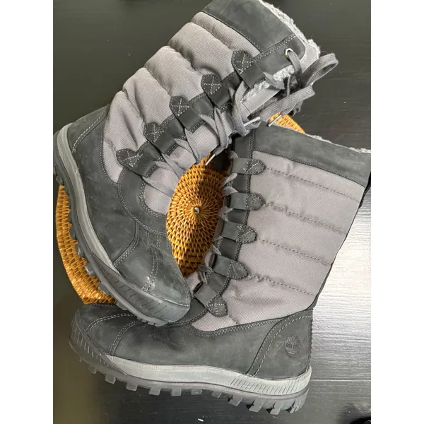 Timberland‎ Mount Hope Waterproof Winter Boots Gray Black A11SN Womens 10 - Image 3