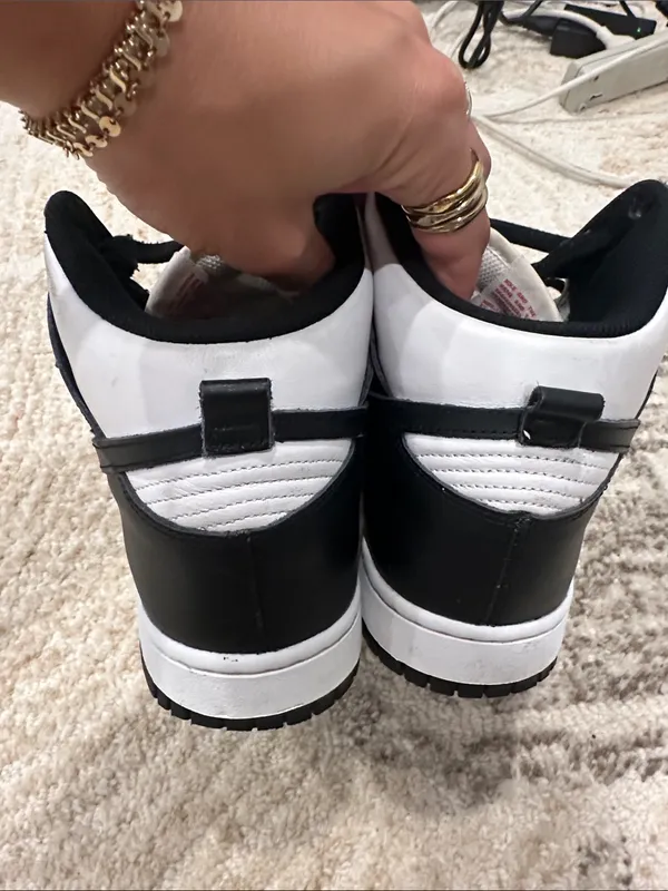Nike Black and White High-Top Sneakers - Image 5