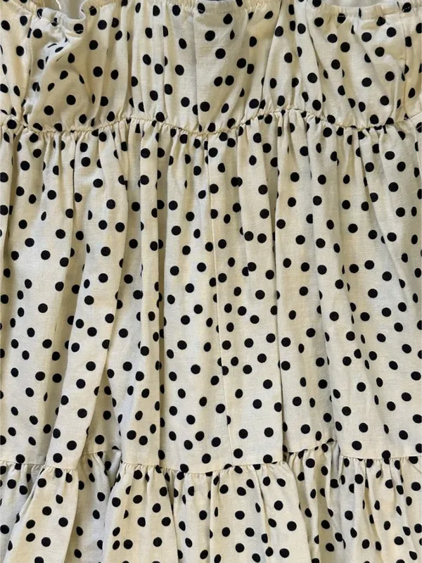 Wild fable Triangle Babydoll Slip Mini Dress Ivory Polka Dots Size XS - Image 8