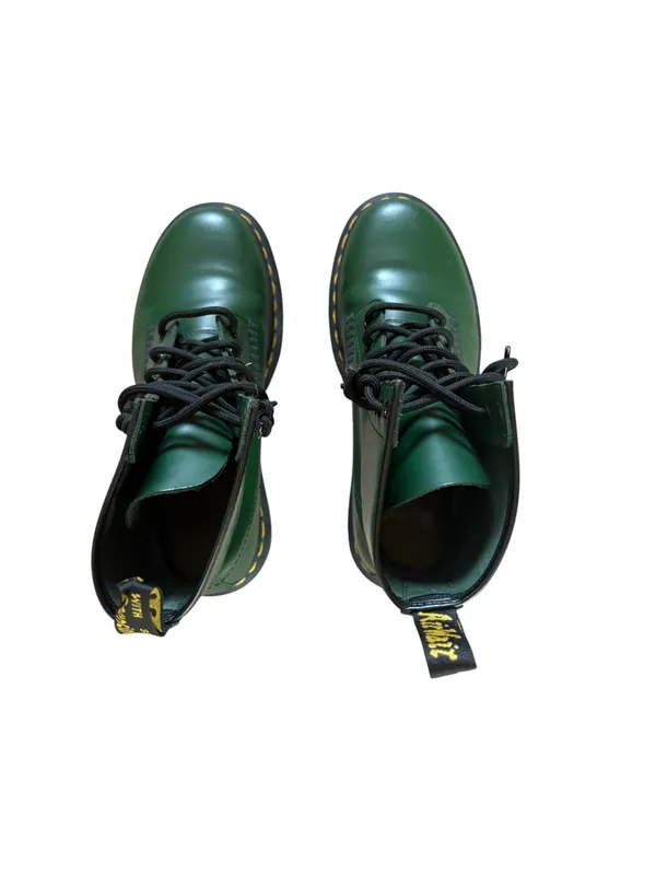 Dr Martens Air Cushioned 1460 8 Hole Green Leather Combat Ankle Boots Womens 7 - Image 5