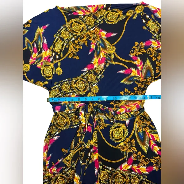 Unbranded Bohemian Floral Chain Print Jumpsuit Size Large - Image 5