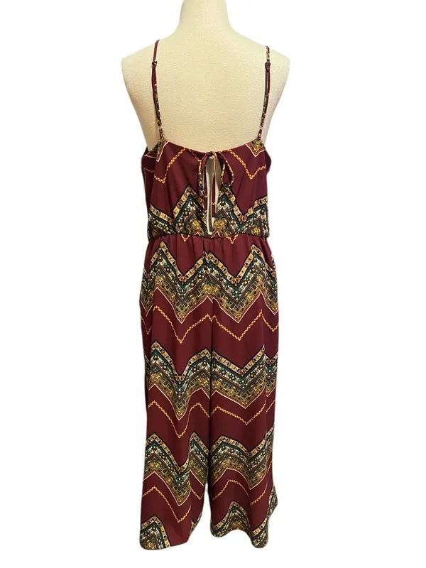 Wrangler multicolor chevron jumpsuit geometric, Aztec-culotte-style size large - Image 2