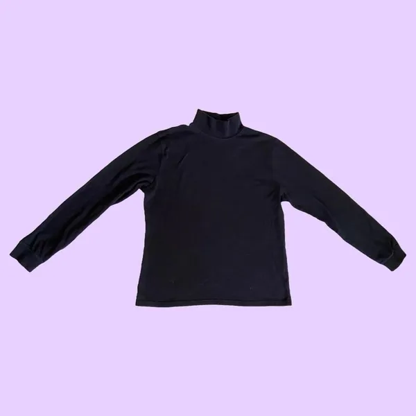 Vintage 90s L.L.Bean Black long sleeve turtle neck shirt 🔥 - Image 2