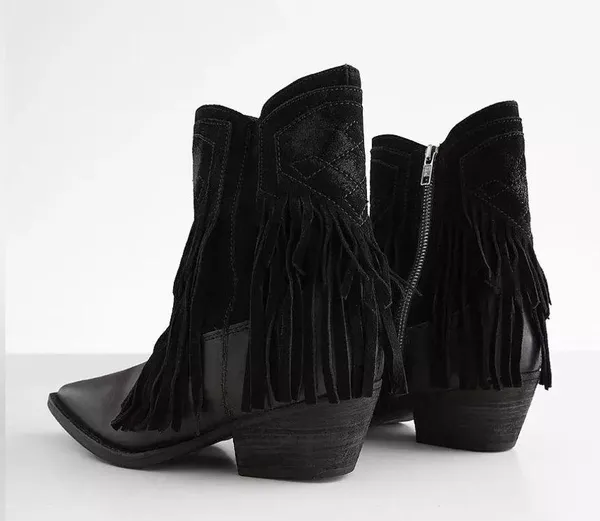 🆕 Free People | Lawless Fringe Western Boot | Black | Size: 8.5 - Image 6