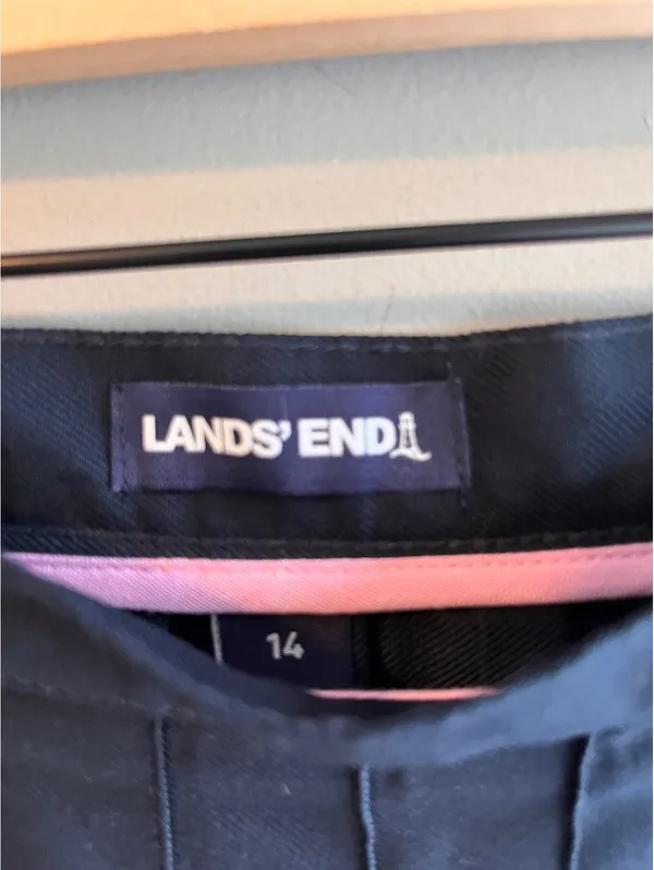 Lands End Dark Navy Pleated School Uniform Skirt Size 14 - Image 6
