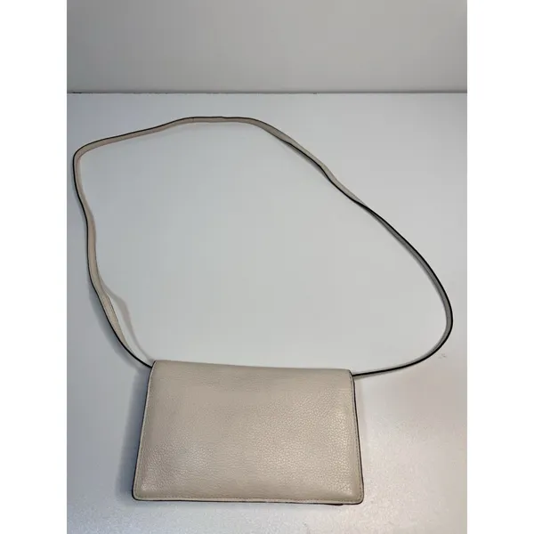 Small Coach Ivory Pebbled Logo Crossbody Detachable Strap Gold - Image 7