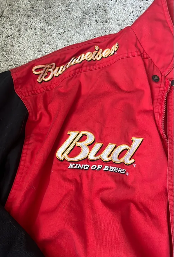 Dale Earnhardt Junior Budweiser Nascar Racing Jacket - Image 3