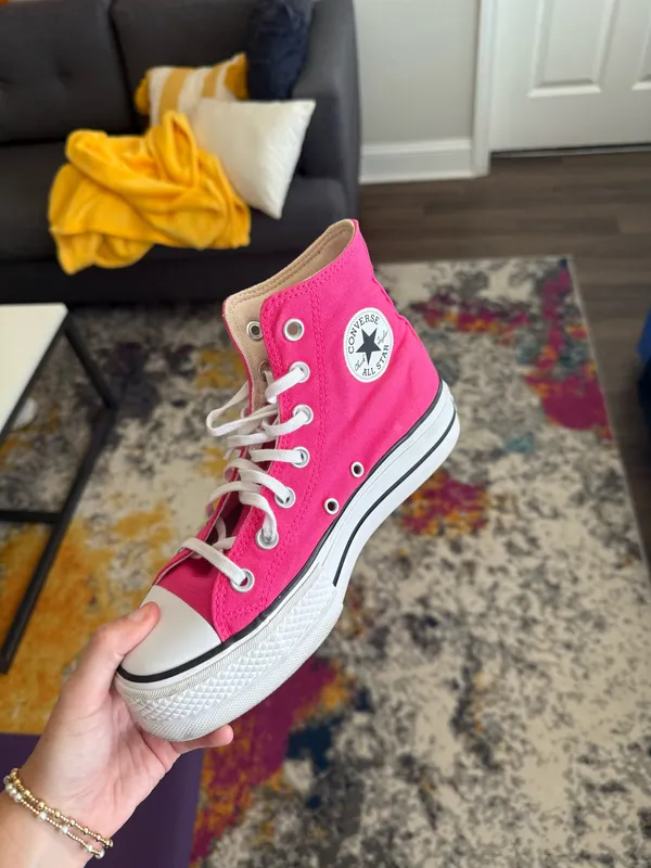 Hot Pink Platform Converse - Image 2