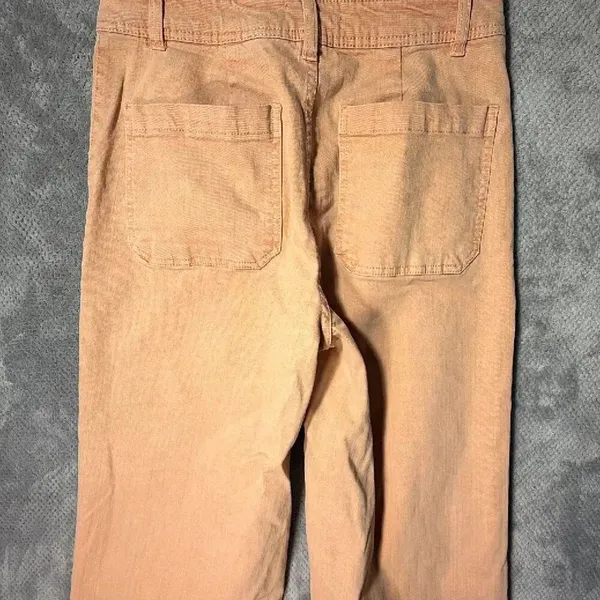 OAT New York High-Rise Wide-Leg Patch Pocket Jeans Raw Hem 8/29 Stretchy #1600 - Image 9