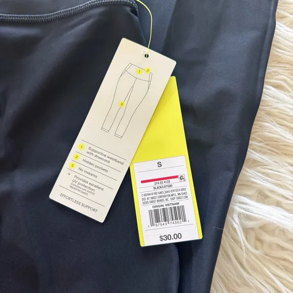 All In Motion Effortless Support Leggings Black Size Small - Image 6