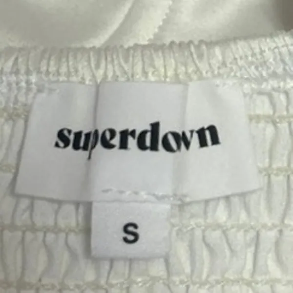 Superdown Women's White Satin Sleeveless Cami Camisole Corset Crop Tank Top S - Image 4