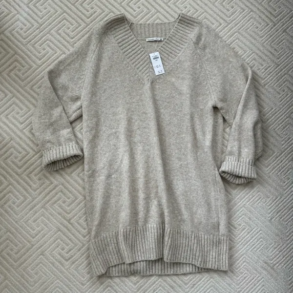NWT abercrombie tan sweater dress Size L - Image 4