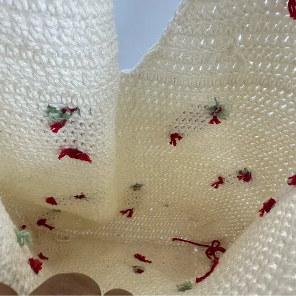 Strawberry Crochet Cross Body Bag Boho Fairycore - Image 7