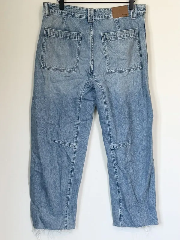NEW Madewell The Darted Barrel-Leg Jean - Size: 29 - Image 6