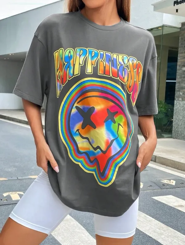 Oversized Gym Tee Gray Size XS - Image 2