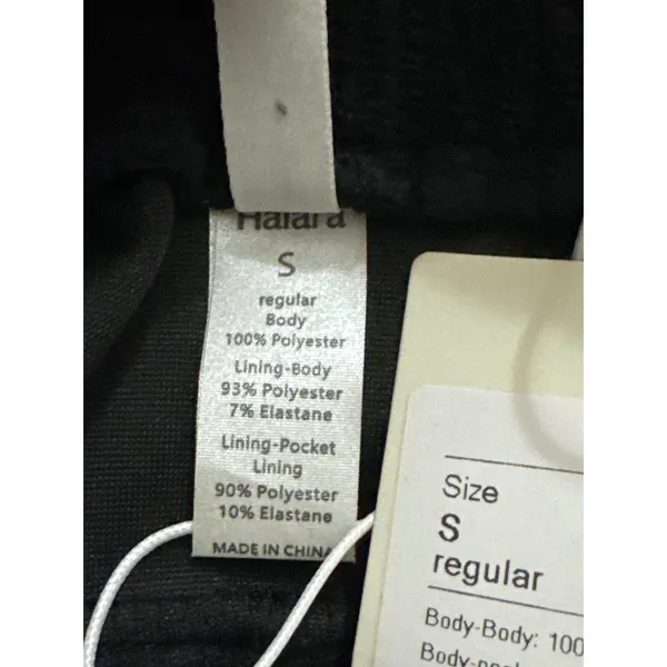Halara Black Corduroy Elastic Waist Wide Leg Lounge‎ Pants Small NWT - Image 9