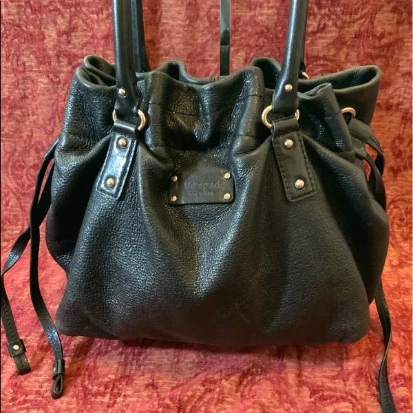 Lovely sparkly black leather Kate Spade handbag - Image 5