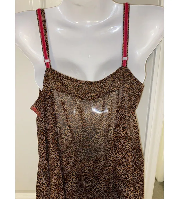 Victoria’s Secret lingerie vintage Y2K leopard print teddy & Bottoms EUC Sz L - Image 11