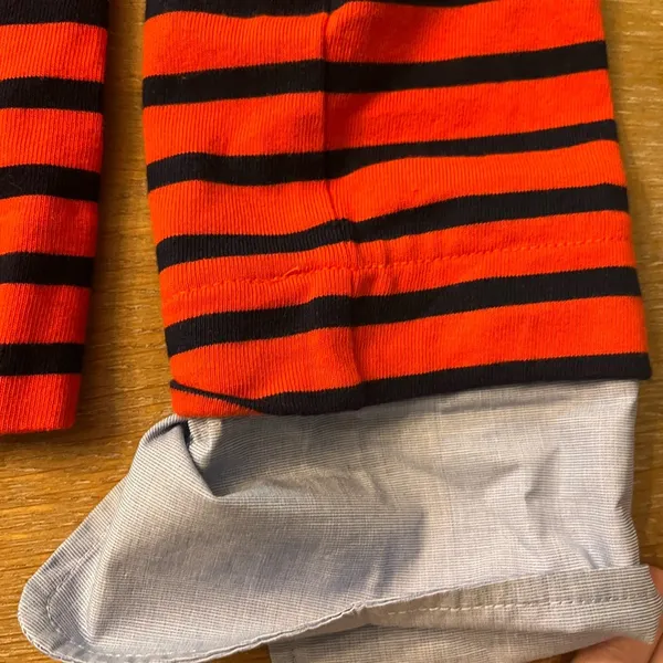 J Crew Boatneck Striped French Cuff Pull Over - Image 4