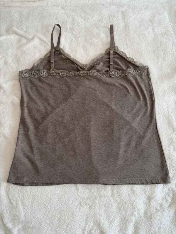 Apostrophe Coquettish Lace Trim Cami Top Brown Size 16-18W - Image 3
