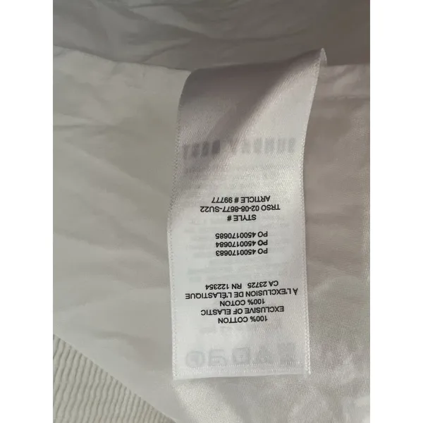 Aritzia Sundays‎ Best The Kay Dress White Mini Puff Sleeve Smocking Size S - Image 11
