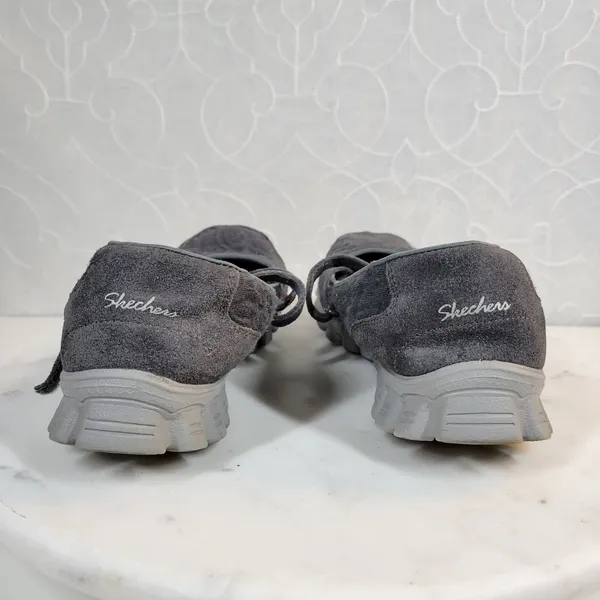 Skechers Womens Mary Jane Shoes 8 Gray Comfort Non-Slip Sneakers Memory Foam - Image 7