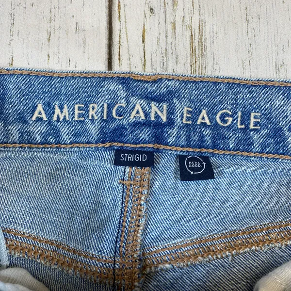 American Eagle Strigid Highest Rise Baggy Straight Ripped Distressed Jean - Image 6
