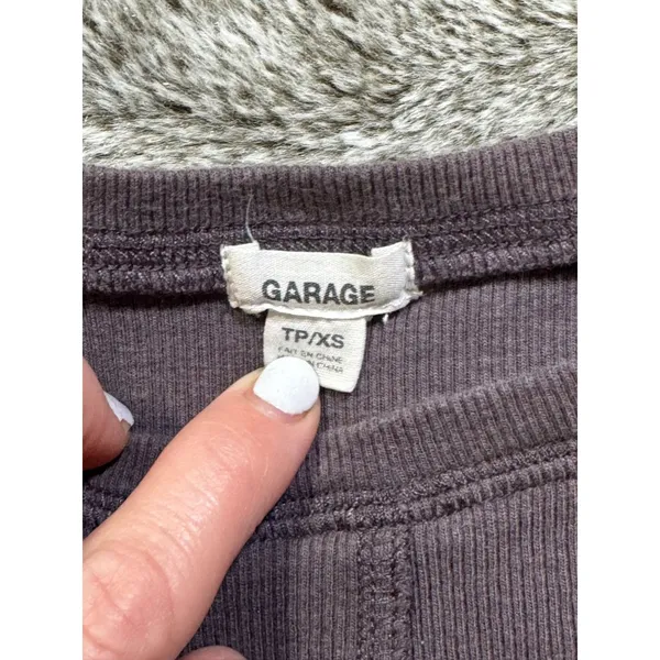 Garage Denim Kylie Exposed Seams Long Sleeve Tee Sz XS - Image 5