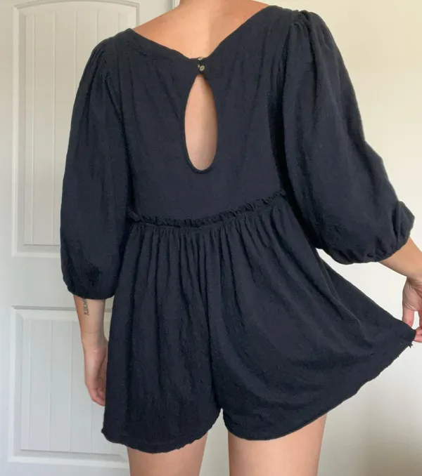 Free People Beach Black Romper - Image 3
