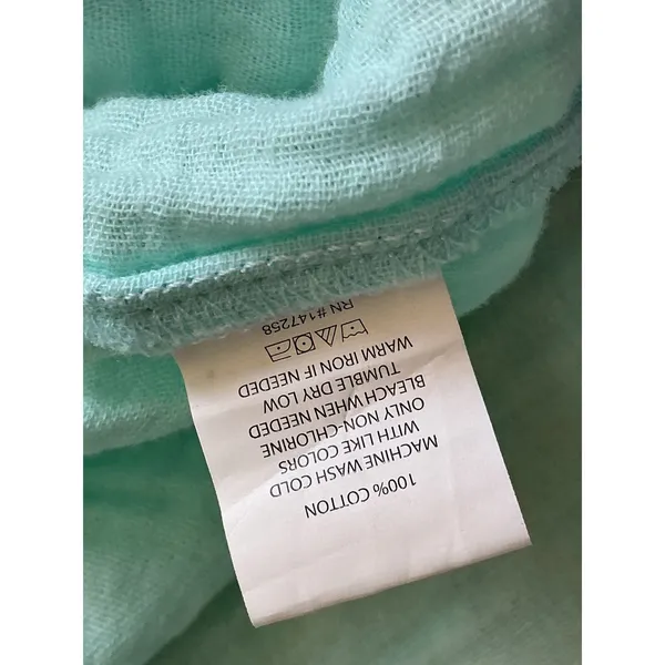 Simply Southern‎ Seafoam Green Cotton Gauze Tiered Ruffle Mini Dress Small NWT - Image 9