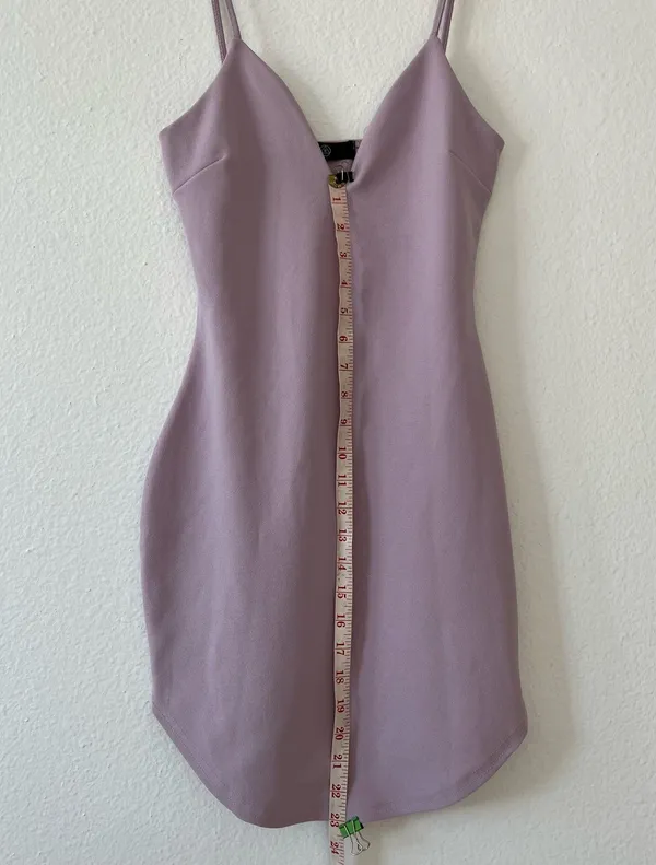 Missguided Lilac Strappy Plunge Bodycon Dress - Image 6