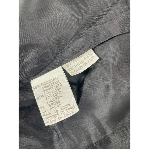 Jones New York Blazer Vest Size 8 Black Gold Zipper Detail 90s - Image 5