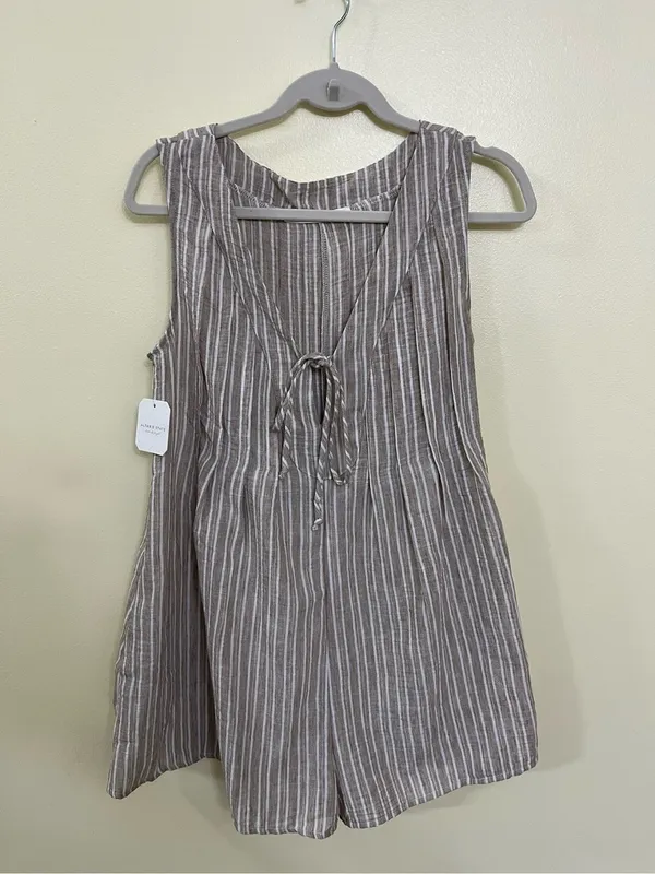 NEW Altar’d State Striped Romper Size Medium Available NWT - Image 2