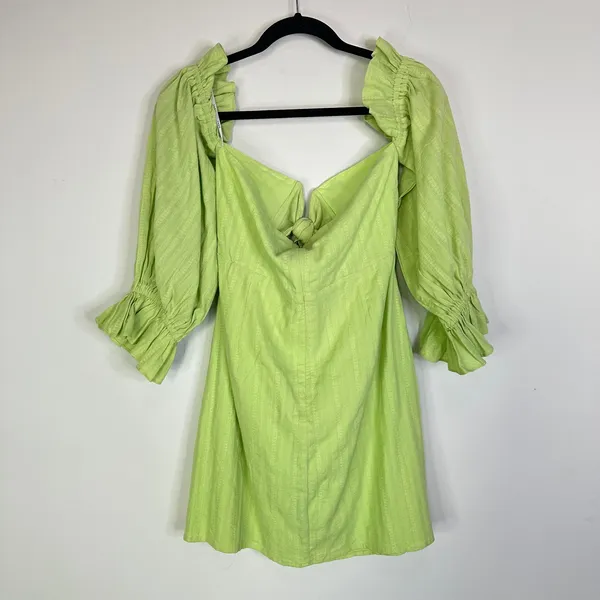 Sabo Skirt Green Double Knot Cut Out Mini Dress Size 10 - Image 6