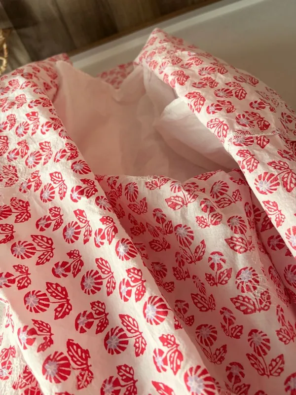Roller Rabbit Pink Floral Tie-Shoulder Midi Dress - Image 3
