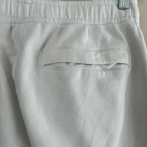 Nike Club Fleece Joggers Womens Small White Sweatpants Embroidered Swoosh - flaw - Image 9