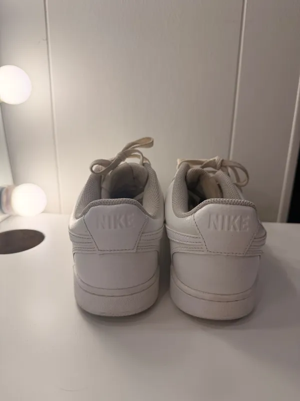 Nike Court Vision Low Triple White Low-Top Sneakers - Image 4