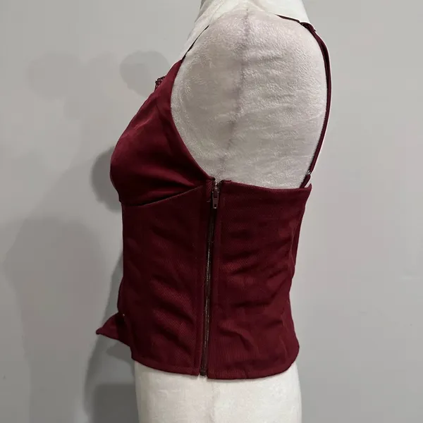 Tiger Mist Corset Top with Lace Trim - Image 2
