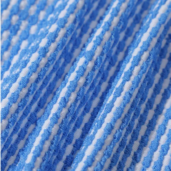 BERLOOK Blue Textured Striped Bikini Bottom ONLY 38 Size M - Image 7