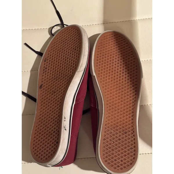 Vans Authentic Burgundy Canvas Lace Up‎ Low Top Sneakers Women - Image 7