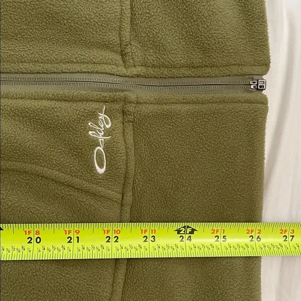 Oakley Olive Green Full Zip Fleece Jacket Womens Size XL Outdoors - Image 9