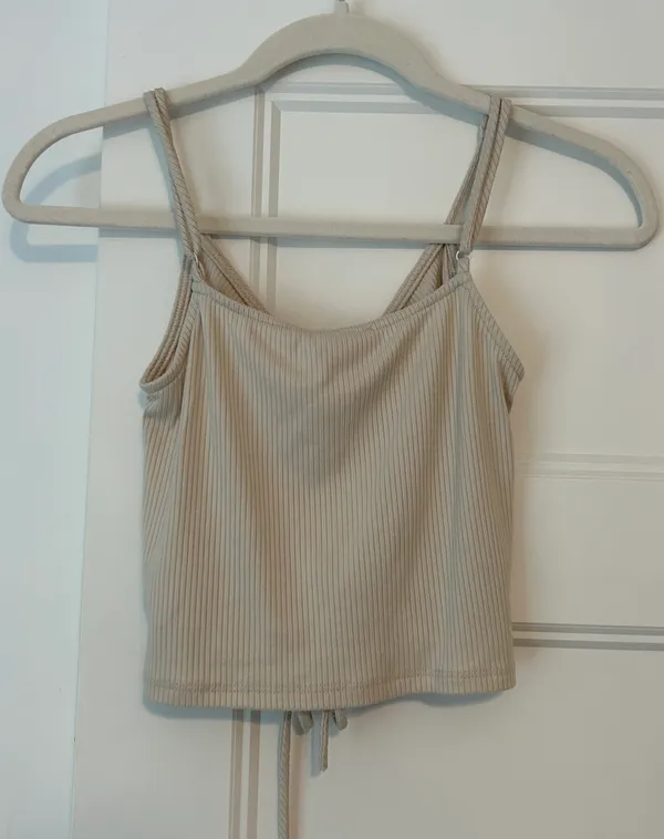 Boutique Tan Scrunch Tank Top - Image 3